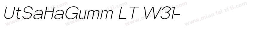UtSaHaGumm LT W31字体转换